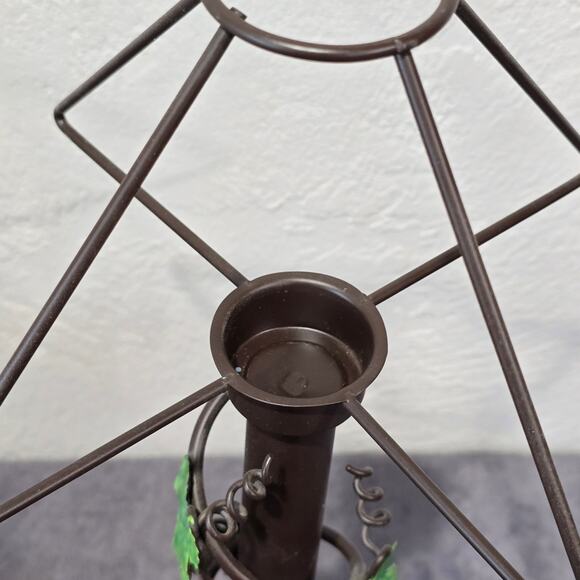 Vintage Bronze Grape Vine Wine Woven Wicker Rustic Style Tealight Candle Holder - Picture 9 of 13